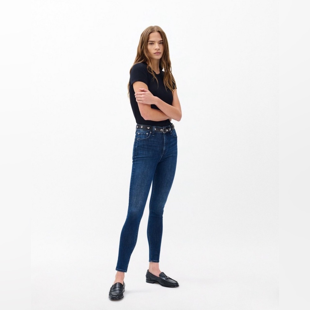 Rag & Bone Dark Wash Skinny Jeans Mid Rise Size 25